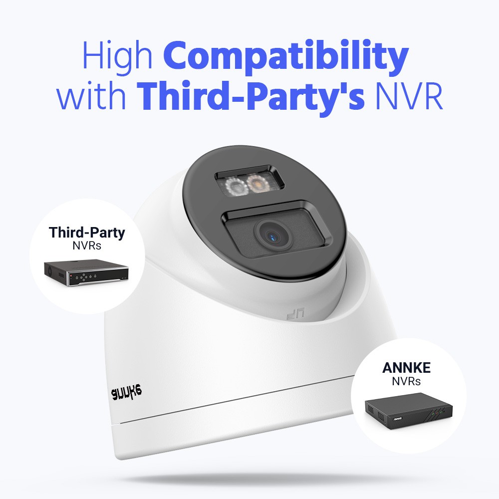 ANNKE 8CH H.265+ 6MP 8CH NVR Dome 5MP Color POE IP Security Camera System CCTV