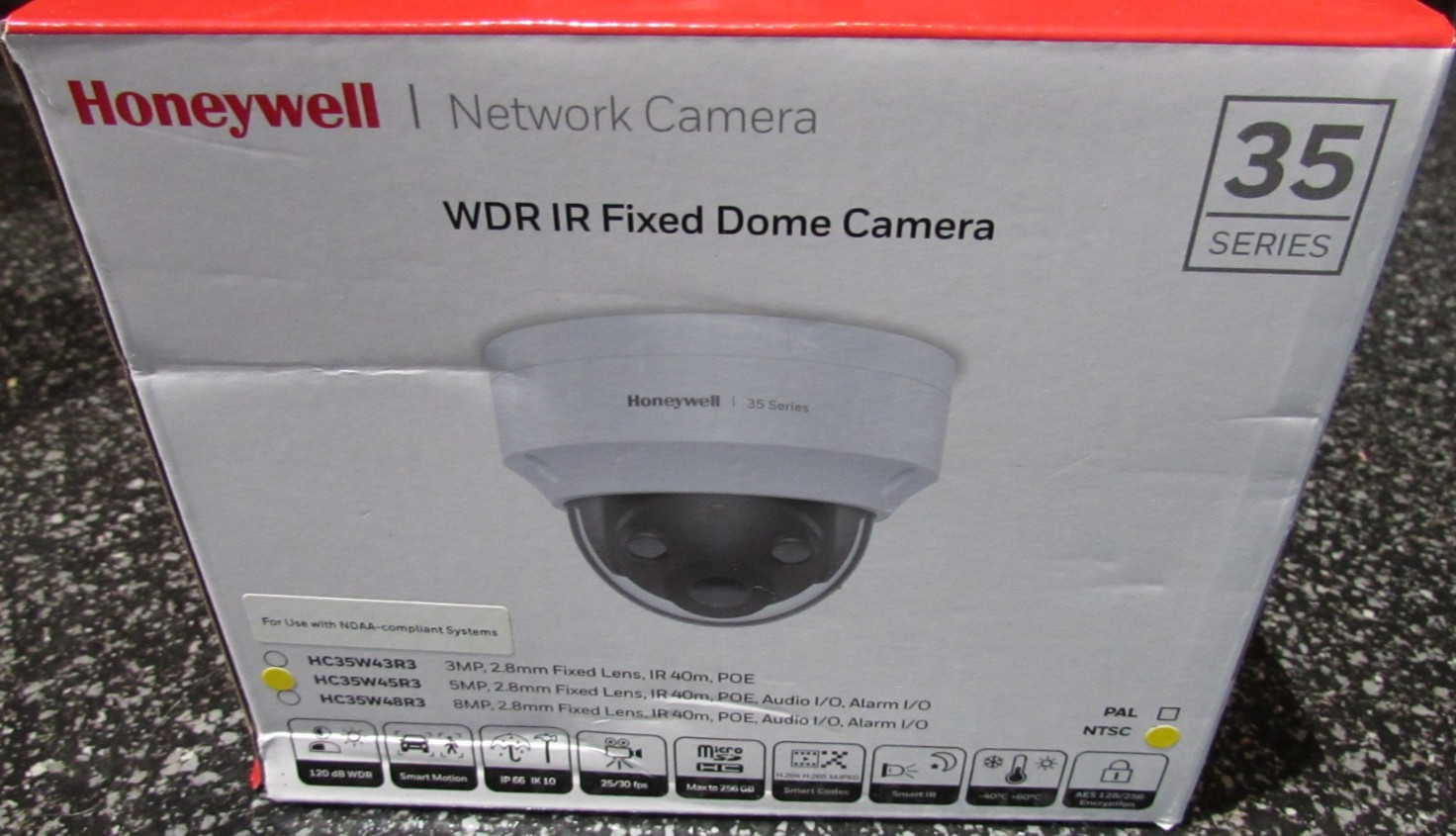 Honeywell HC35W45R3 – 35 Series WDR IR 5MP PoE Fixed Dome Camera NIB Free Ship