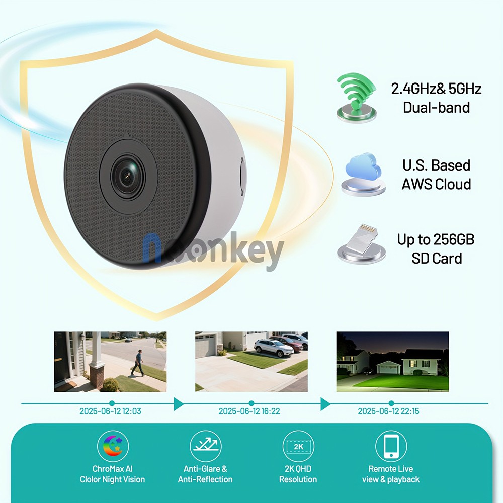 Premium Reliable AI Motion Detection Window Camera fits Pet Owners,Home Security