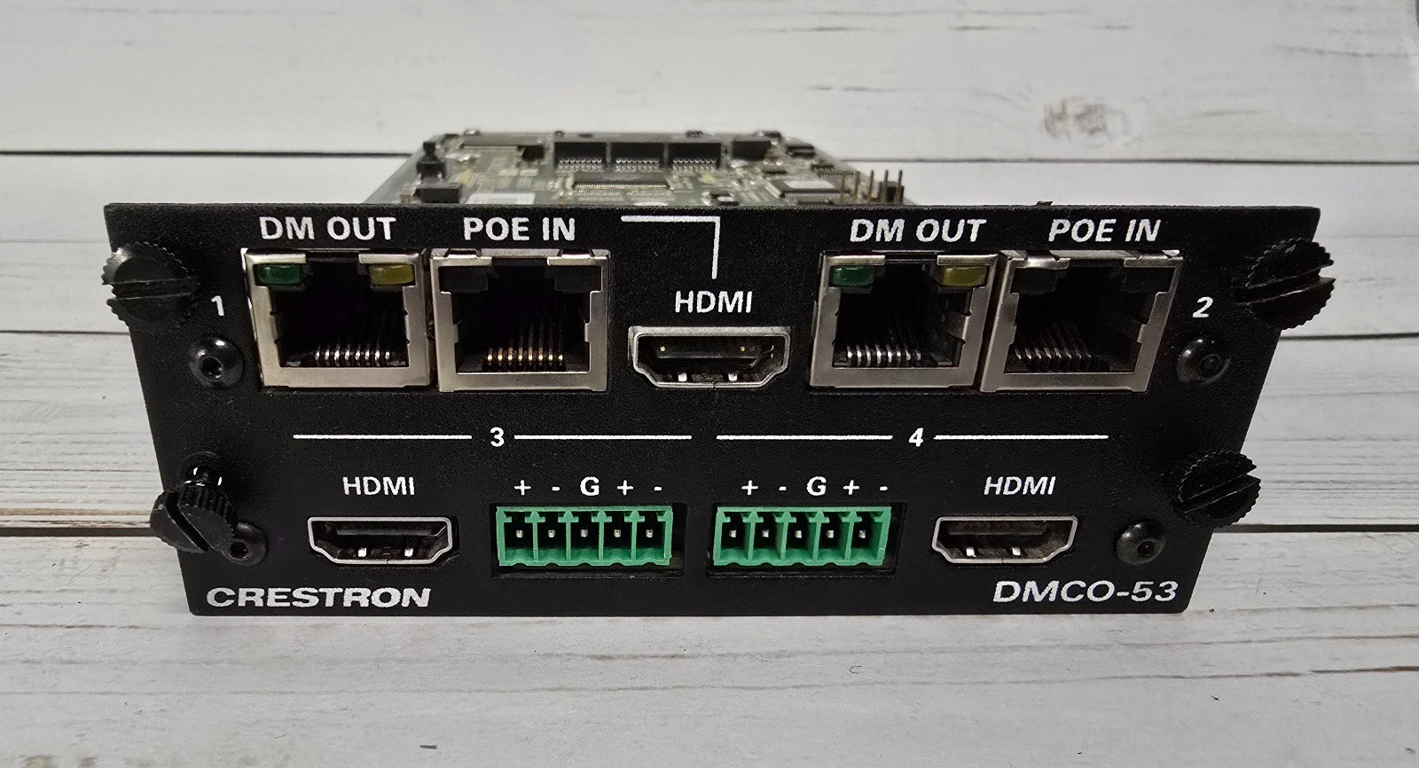 DMCO-53: Crestron stacked DM Stereo Analog Audio Output card w/HDMI