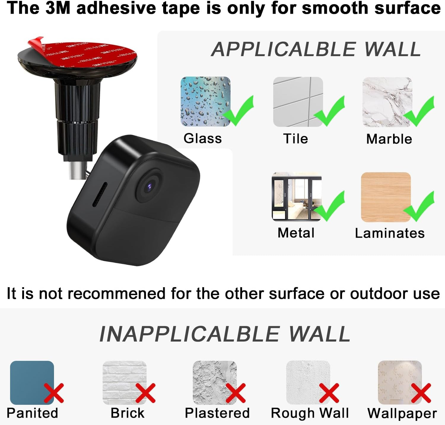 3PACK Screwless Wall Mount Bracket for Blink Outdoor 4Th Gen & 3Rd Gen and Indoo
