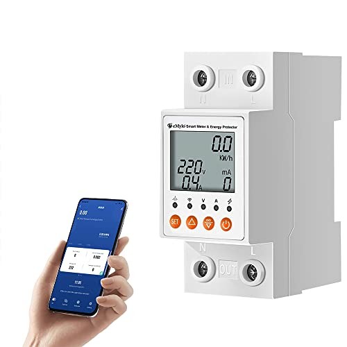 eMylo Medidor de energía inteligente monofásico 63A 80-400V – Disyuntor y