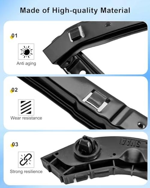 4Pcs Front Left and Right Side Headlight and Bumper Bracket Mount Support