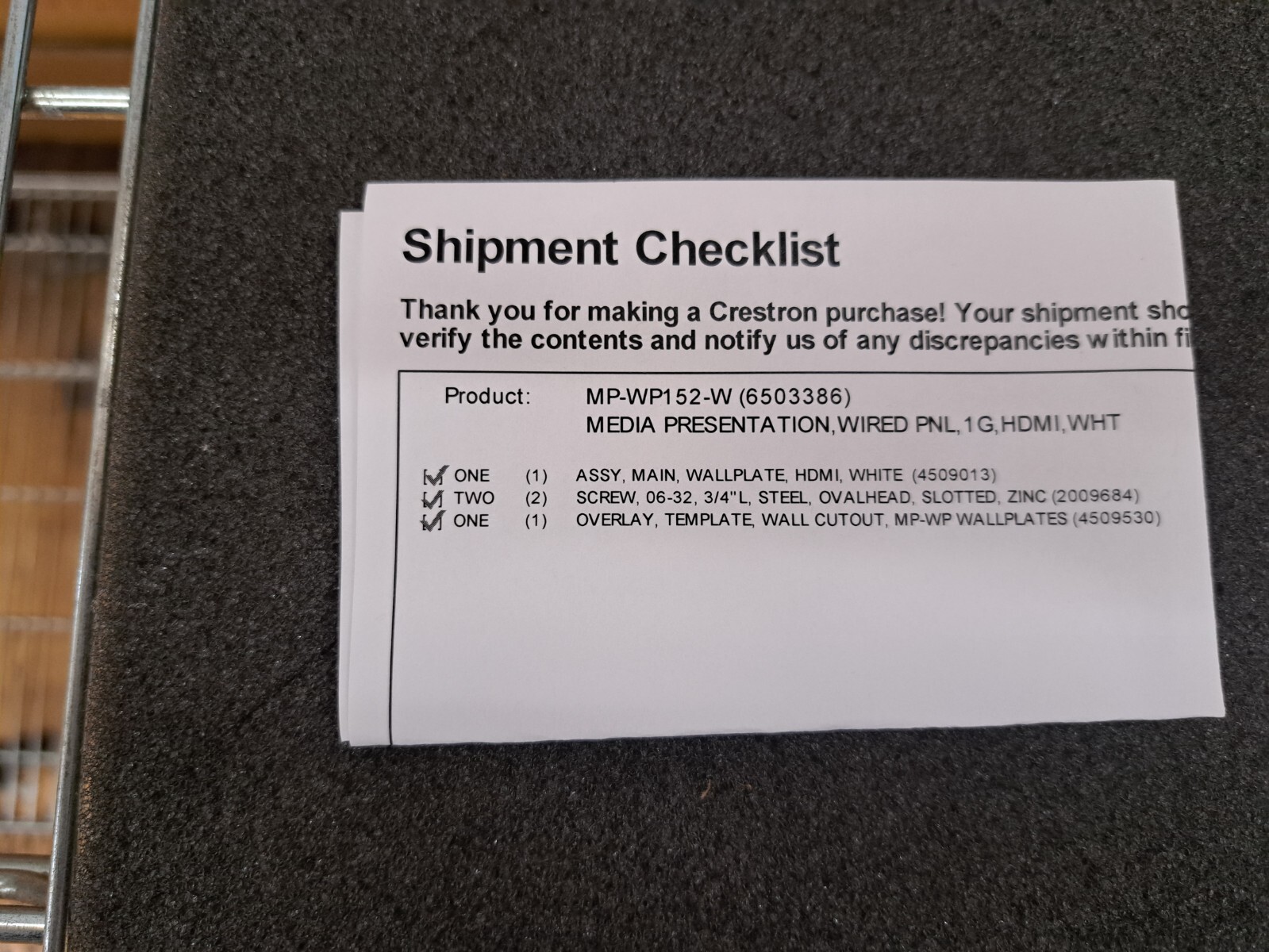 New, Crestron, MP-WP152-W, Media Presentation Wall Plate HDMI