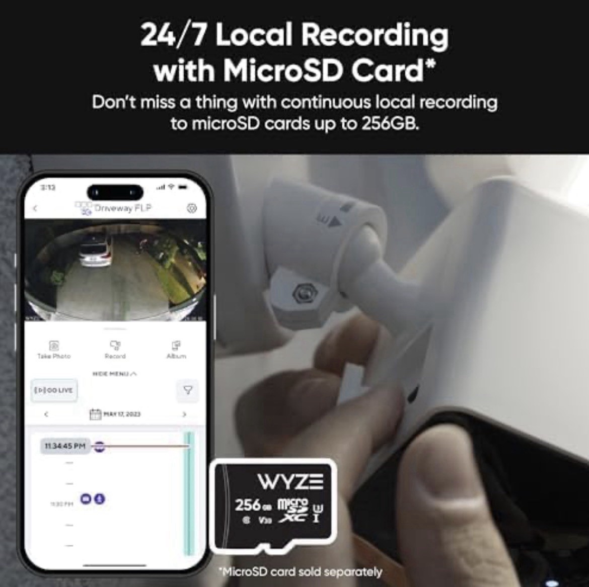 Wyze Cam Floodlight Pro 3000 Lumen LEDs 180° Wide View 2K HD Outdoor Wired