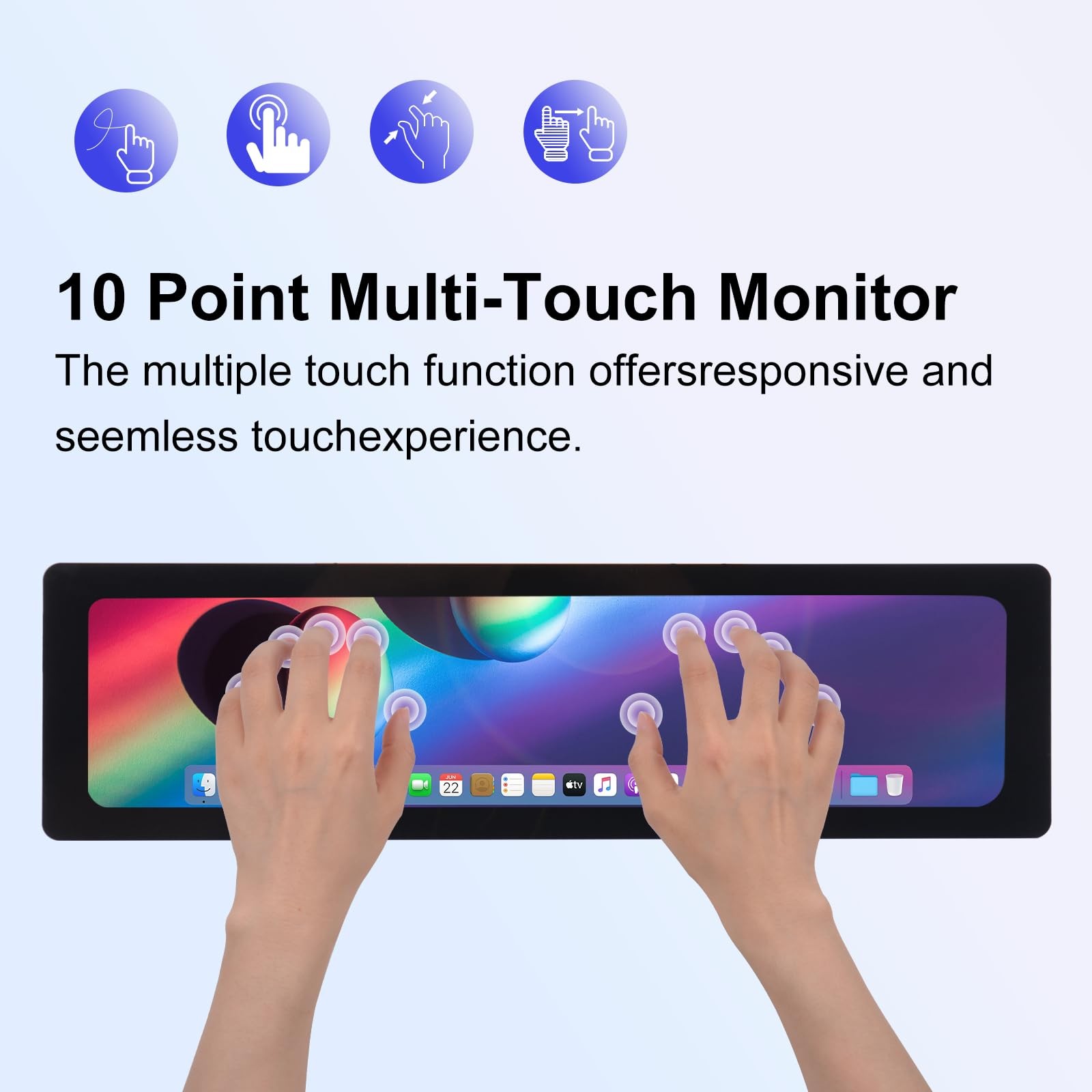 Geeekpi 11.26 Inch 1920X440 Hdmi Lcd Capacitive Touch Screen For Raspberry Pi