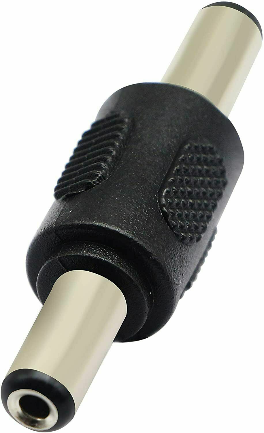 5x DC Coupler Male to Male M/M 5.5mm x 2.1mm Barrel Jack Power Connector Plug