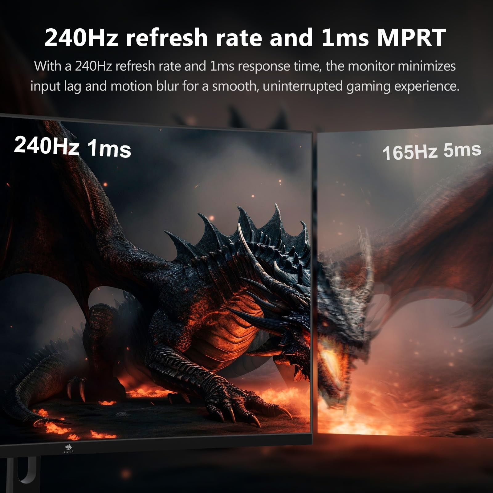 Z-Edge 32″ Curved Gaming Monitor FHD 1080P 240Hz 1ms 1500R DP HDMI