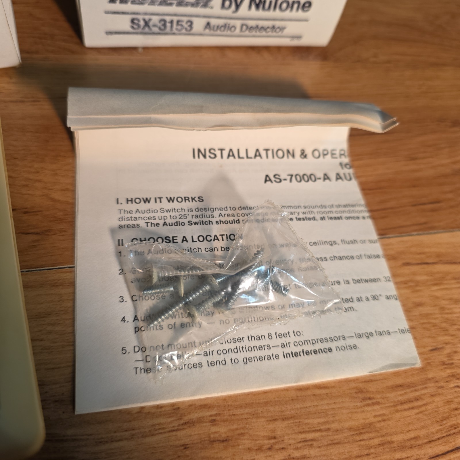 2 Vintage Nutone Security System/Alarm Audio Detector SX-3153 Glass Break