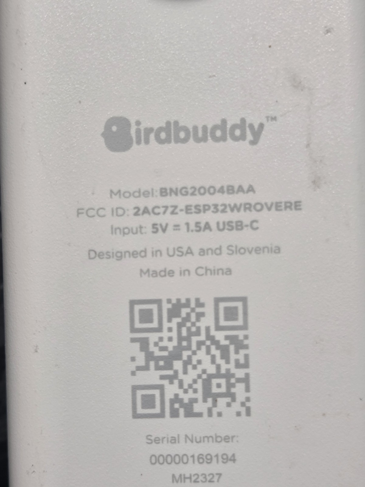Bird Buddy Smart Bird Feeder Camera ONLY Module White BNG2004BAA WiFi USB-C