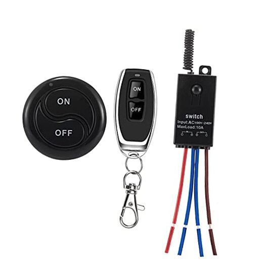 Wireless Lights Switch,110V/120V/240V /10A 110V-240V Mini Remote switch-10A