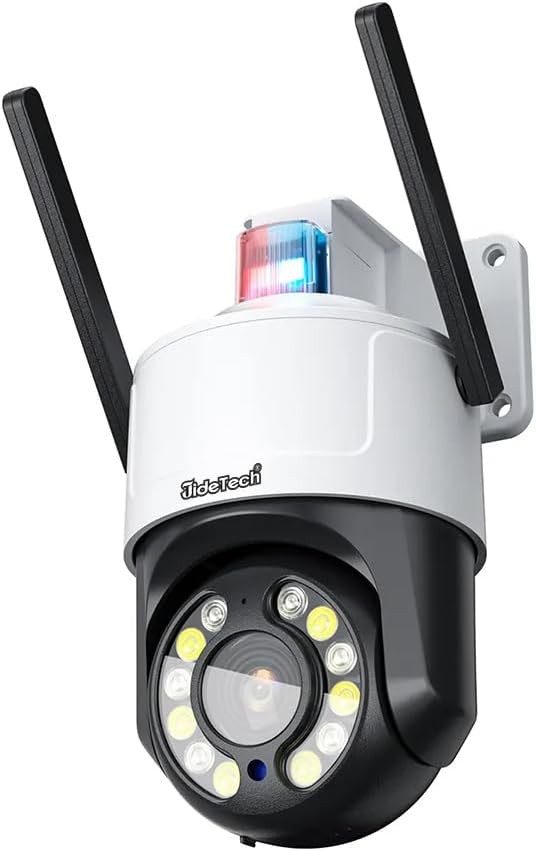 JideTech 8MP4K PTZ Security Camera Outdoor 5X Optical Zoom 5G WiFi Auto Tracking