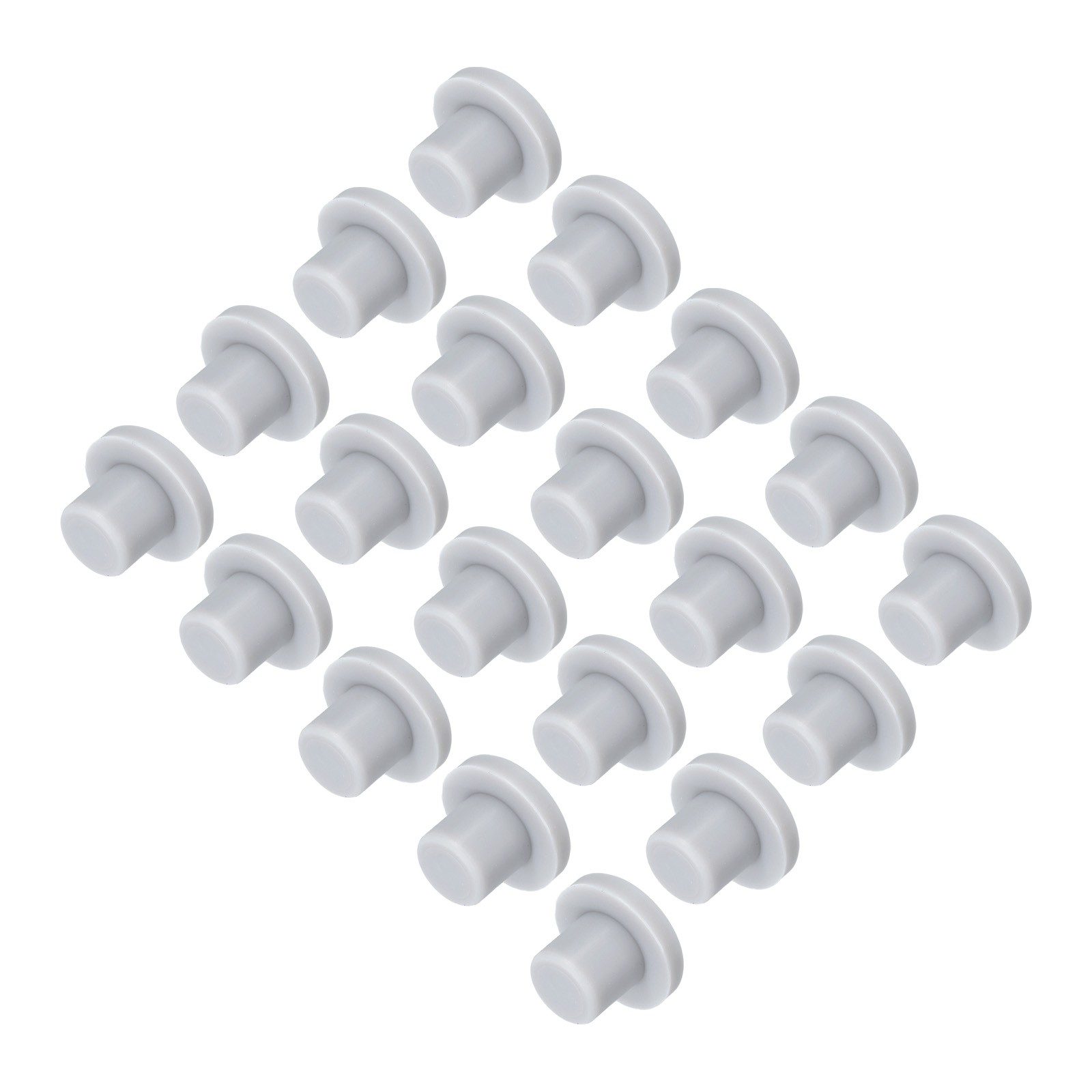 High Temp Silicone Plug T Shaped Solid Silicon Stopper Grey 19x14x11mm 20pcs