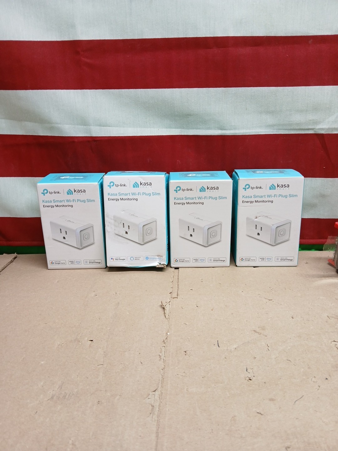 LOT OF 4 TP-Link Kasa Smart Wi-Fi Plug Slim w/ Energy Monitoring (Model KP115 )