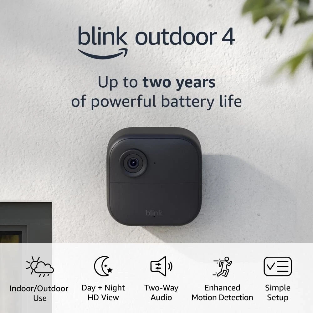 2 PACK BLINK OUTDOOR 4th Gen WiFi SECURITY Add-on Camera – SYNC MODULE REQUIRED