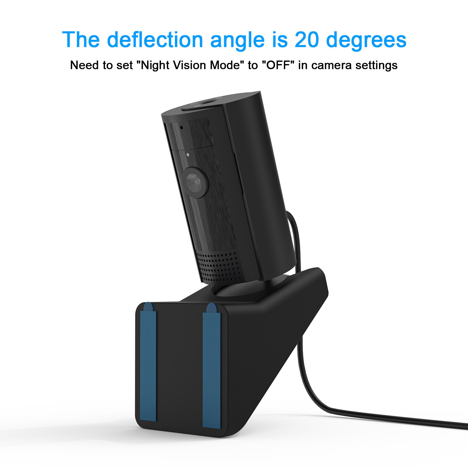 HOLACA Window Glass Mount for Ring Indoor Cam 1st Gen,2nd Gen ,angled at 20°