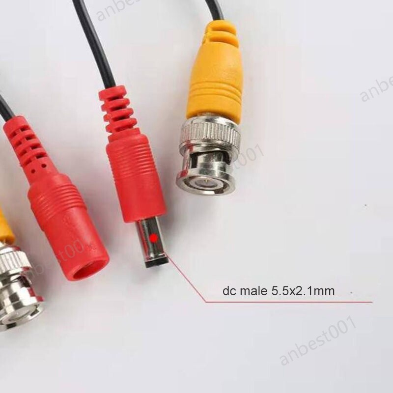 10m 30m BNC male Video Power extension Cable DC male Plug Wire for CCTV Camera
