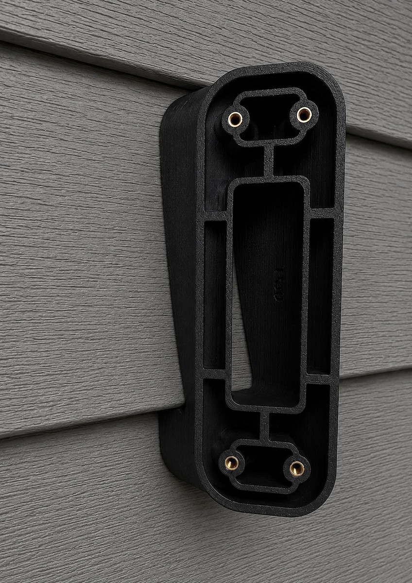Ecobee Smart Doorbell Mount for 4″ – 5″ Hardie Board Clapboard (0º to 90º)