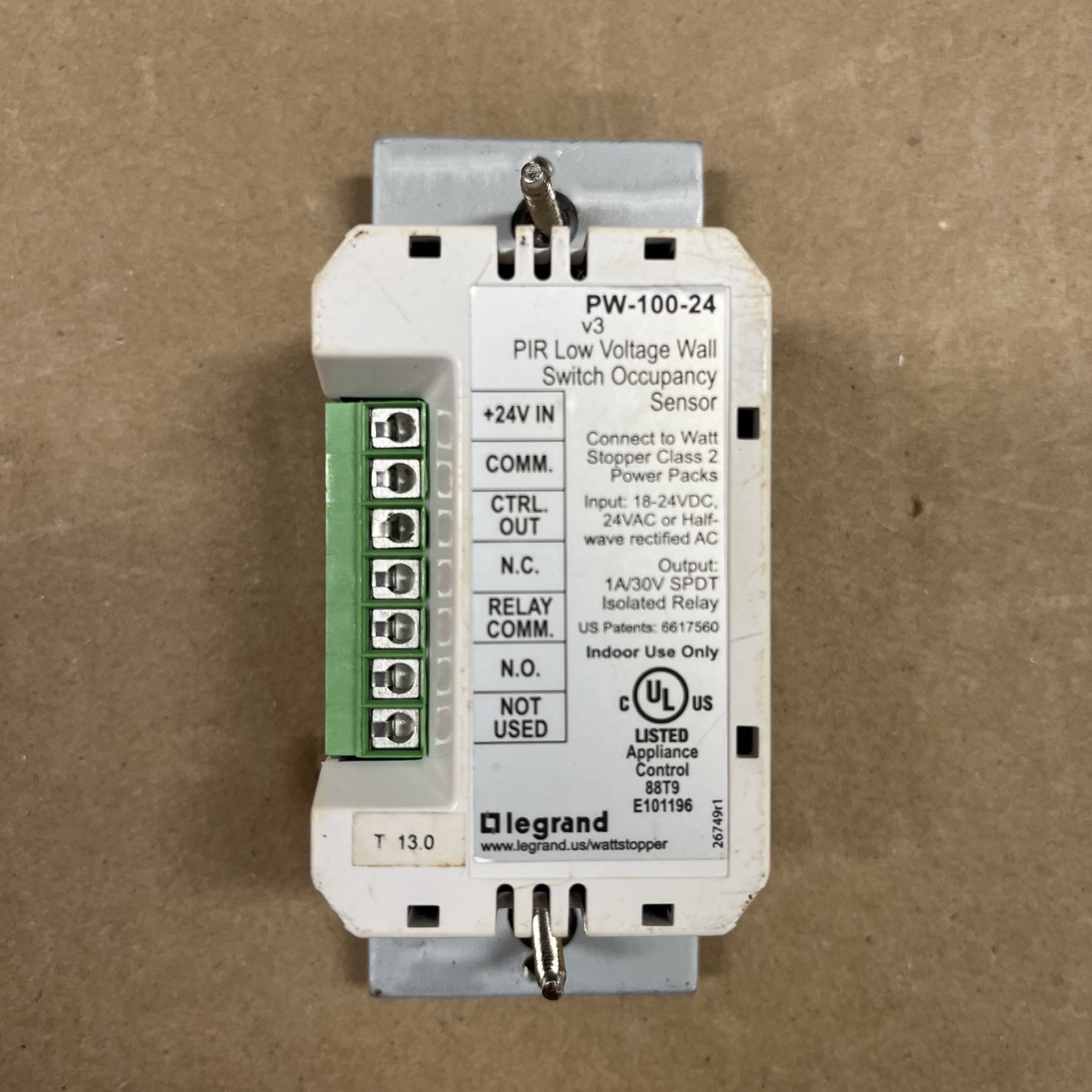 WATTSTOPPER LEGRAND PW-100-24-W / PW10024W