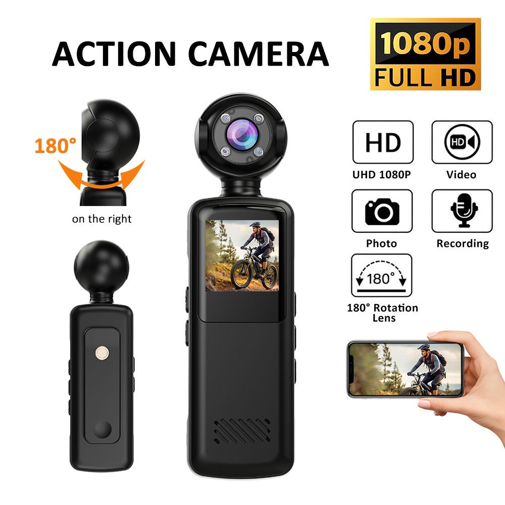 WIFI Body Camera HD 1080P Police Camcorder Night Vision for Outdoor