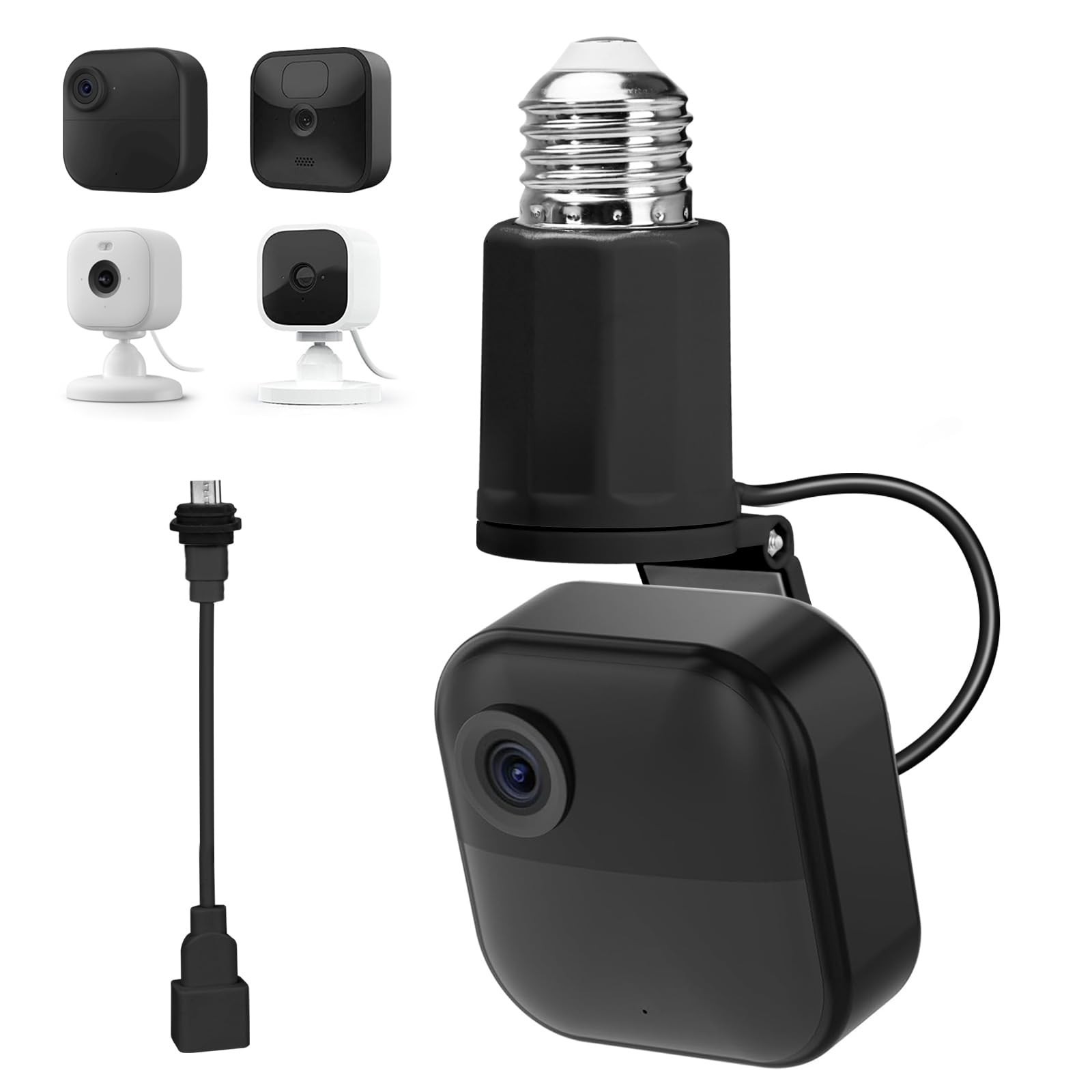 Adjustable Lamp Socket Mount for Blink Outdoor 4/3, Blink Mini, E26/E27 Bulb Hol