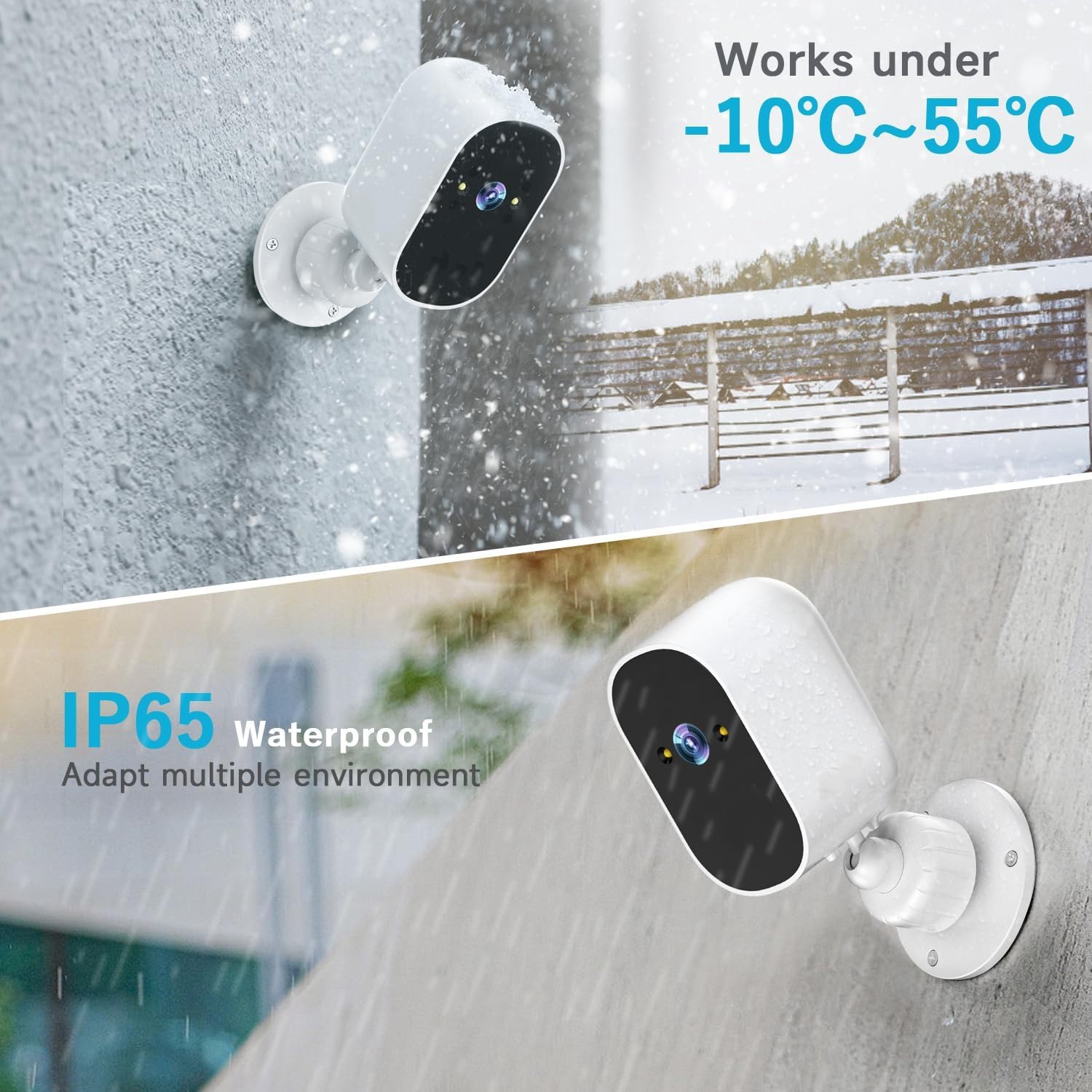 XVIM Security Cameras Wireless 1080P 2K Wi-Fi Battery Powered Spotlight Home Cam