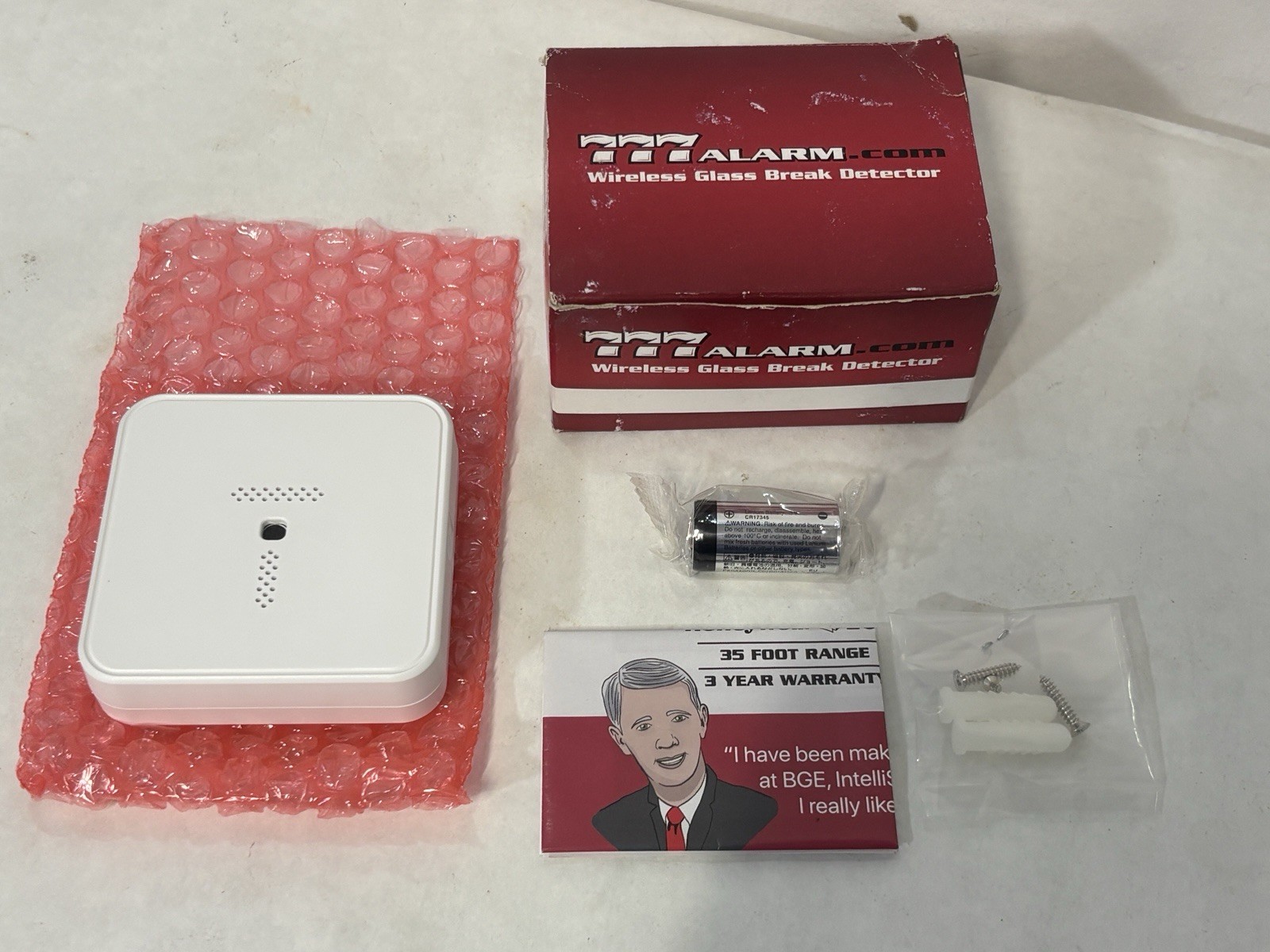 777alarm Wireless Glass Break Detector WGB SQUARE 319.5MHZ works with Honeywell