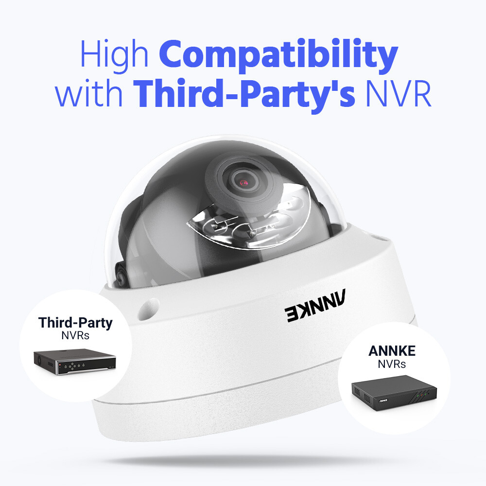 ANNKE 5MP Audio POE Security IP Camera AC500 3K Color Night AI Human Detection