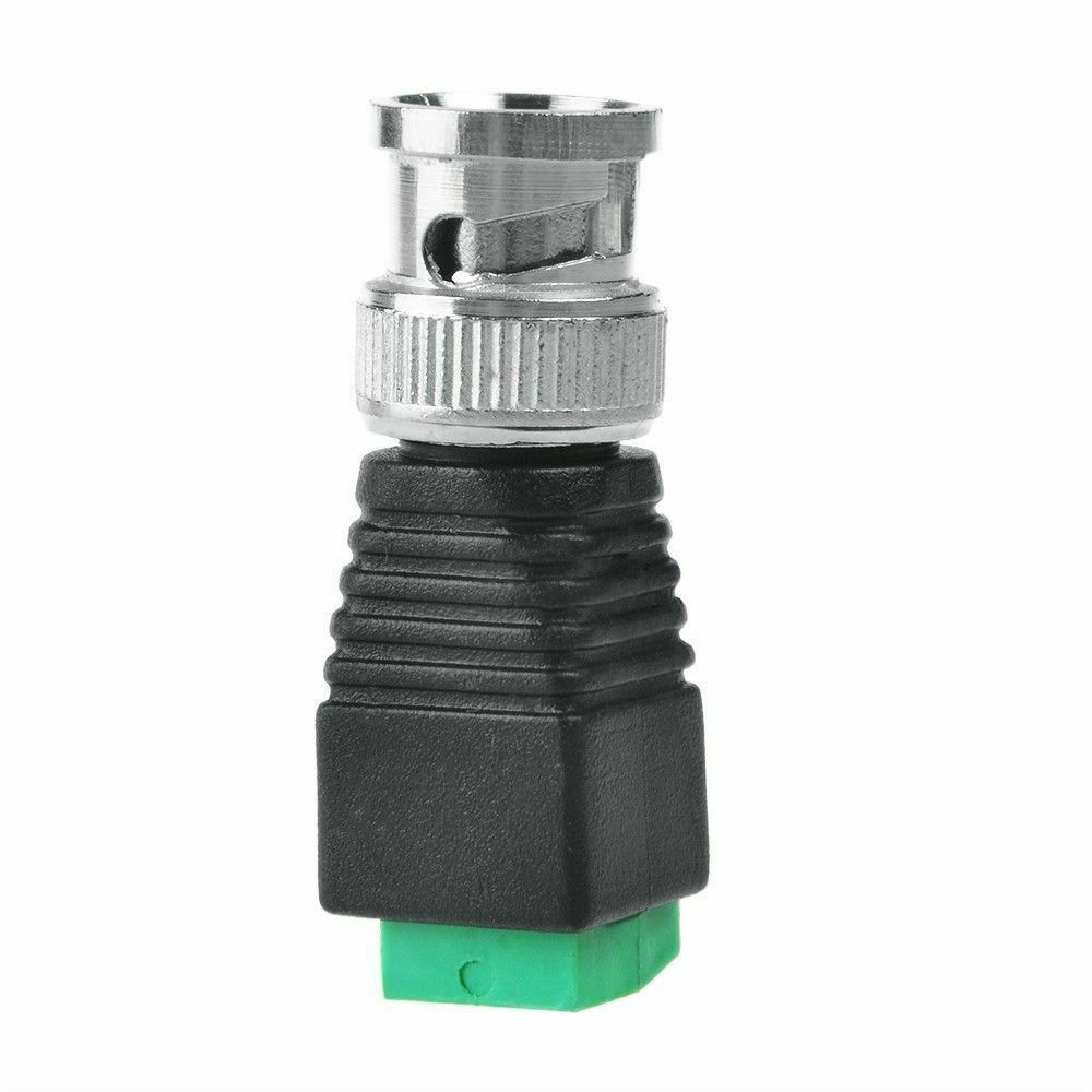 Male Coax CAT5 Coaxial BNC Cable Connector adapter Camera CCTV Video Balun LOT