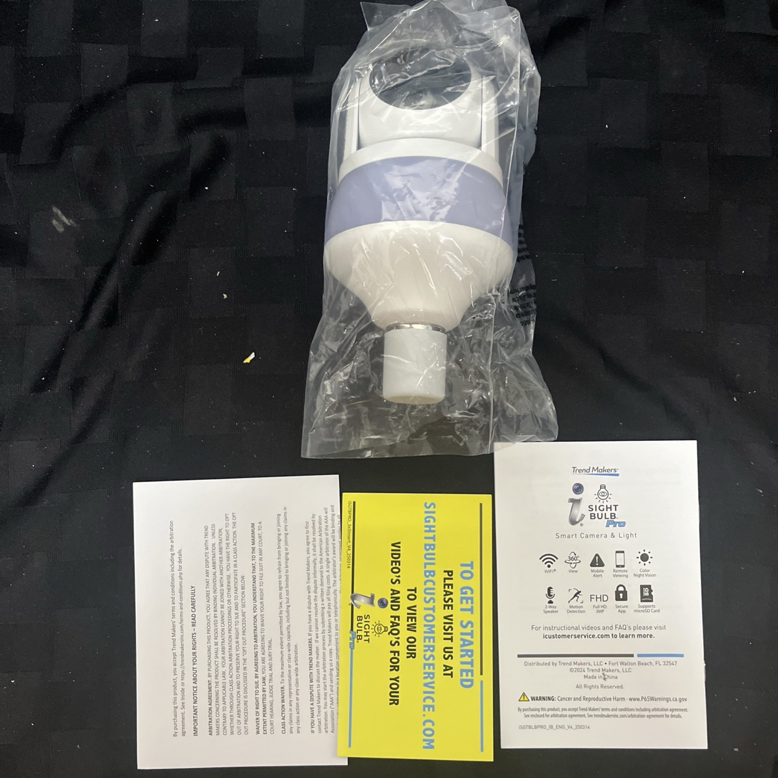 New Sight Bulb WiFi Smart Camera & Light Pro, 75W Equivalent LED Light Open Box