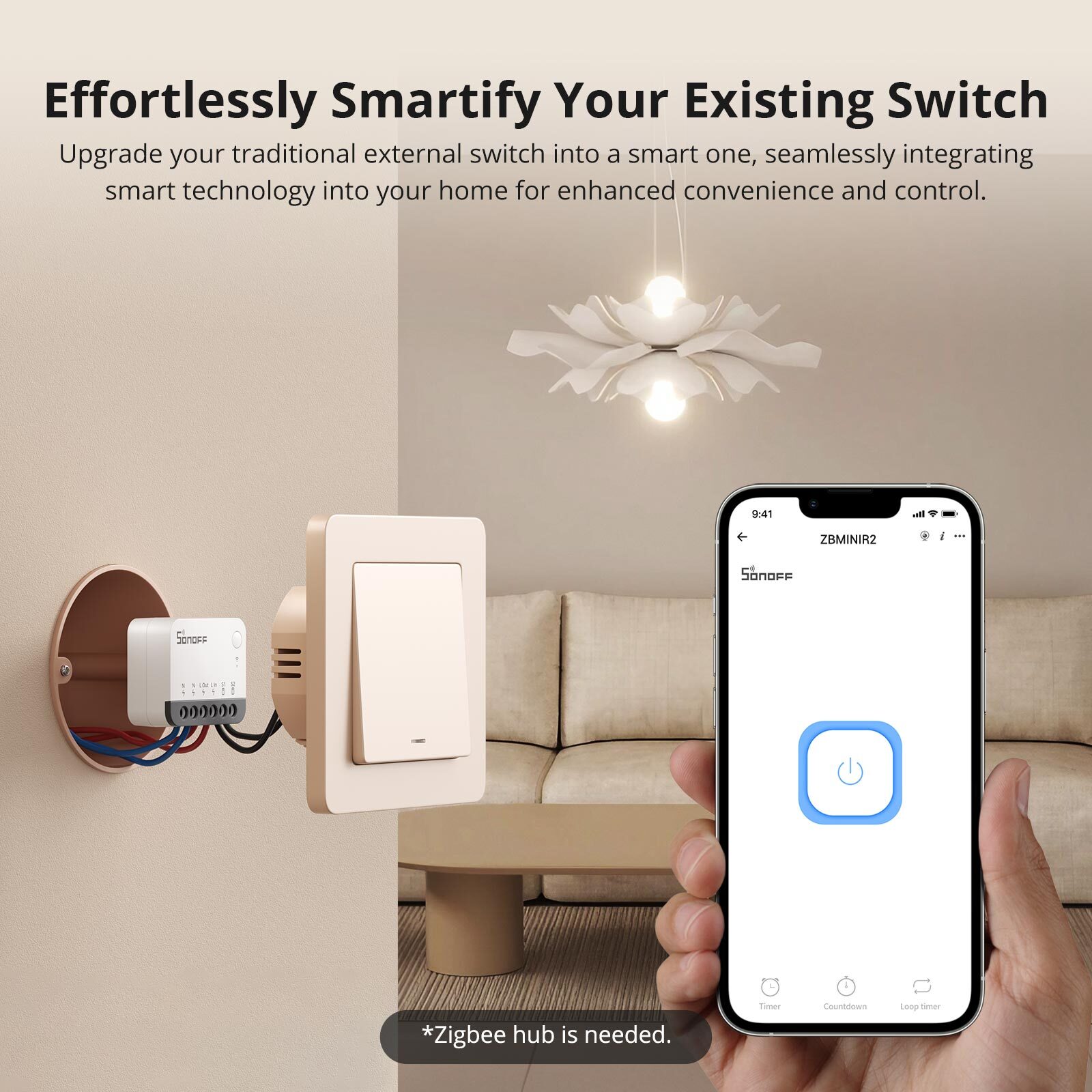 SONOFF ZBMINIR2 Extreme Zigbee Smart Light Switch Module (Neutral Wire Required)