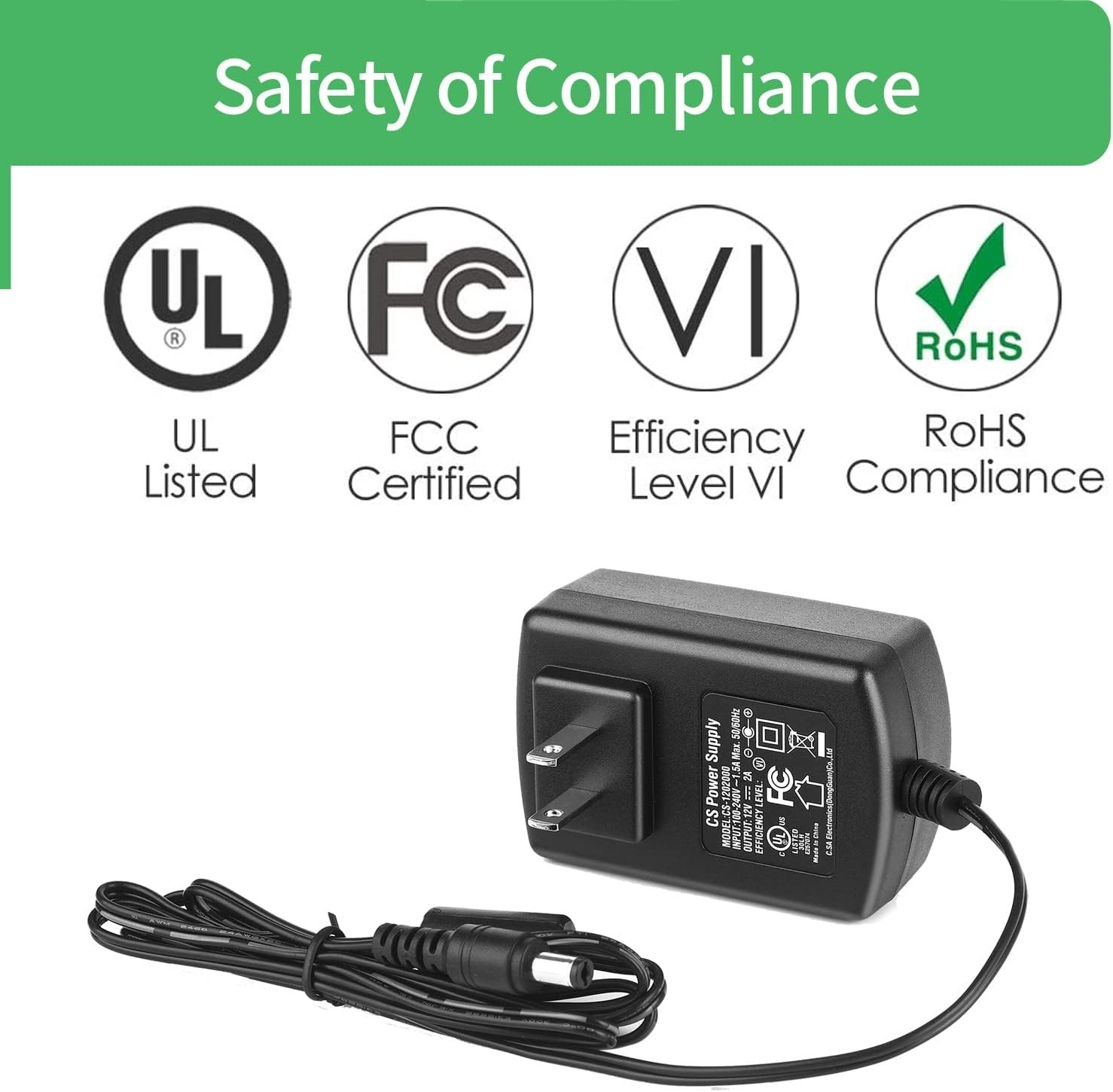 AC Adapter Switching DC Power Supply Cord For CCTV DVR Security Camera