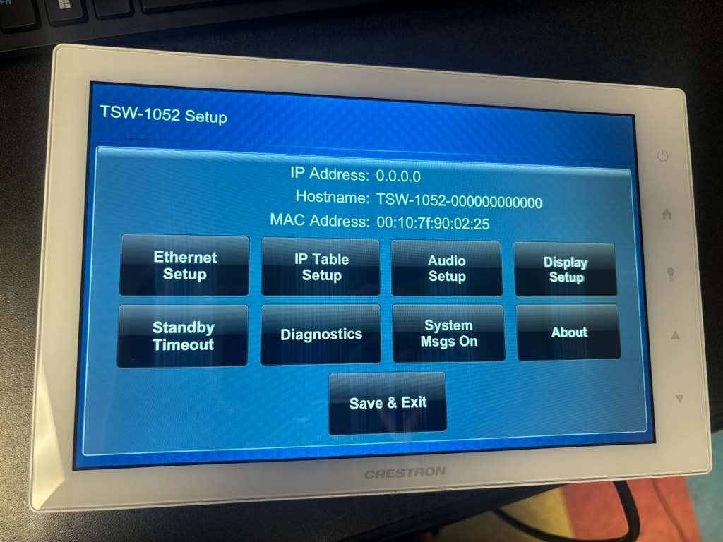 Crestron TSW‑1052‑W‑S 10.1″ Wall Touch Screen Panel
