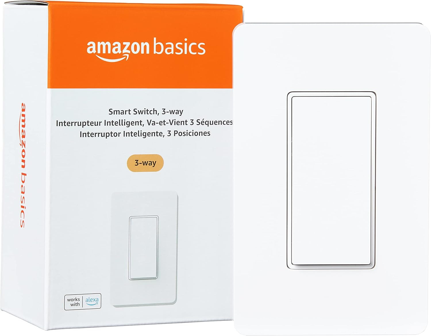 Smart Light Switch, 3-Way, Works with Alexa Only, Voice Control, 2.4 Ghz Wi-Fi,