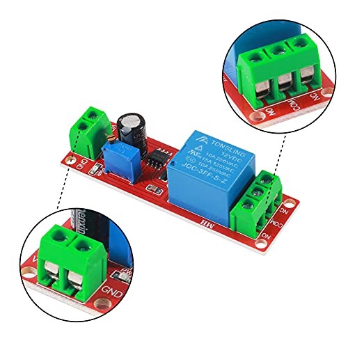 6PCS NE555 DC 12V Delay Timer Relay Switch Module Adjustable 0-10 6PCS 12V