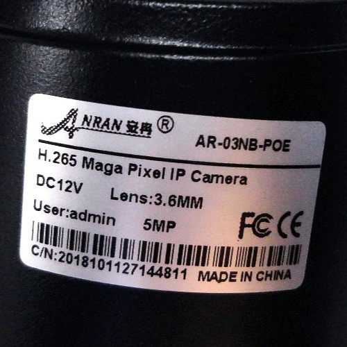NEW – Anran AR-03NB-POE Bullet IP Camera w/ NIght Vision / 3.6MM / 5MP