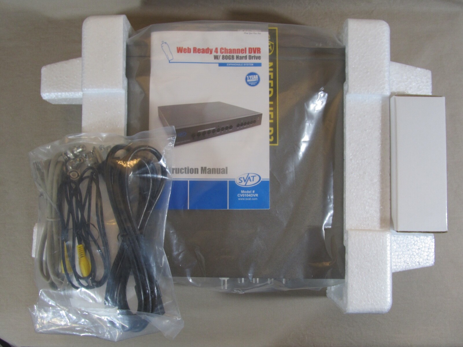 SVAT CV0104DVR Web Ready 4 Channel DVR with 80GB Hard Drive; Security System DVR