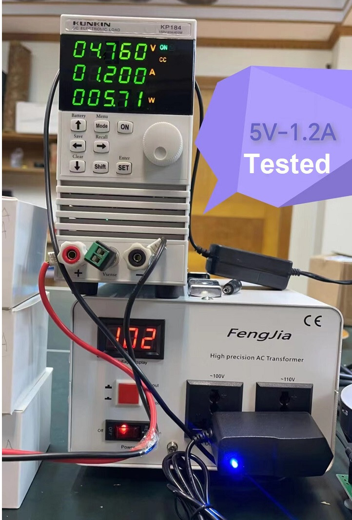 Tested 5V 1.2A 1200mA AC/DC 110-240V Converter Adapter Wall Charger Power Supply