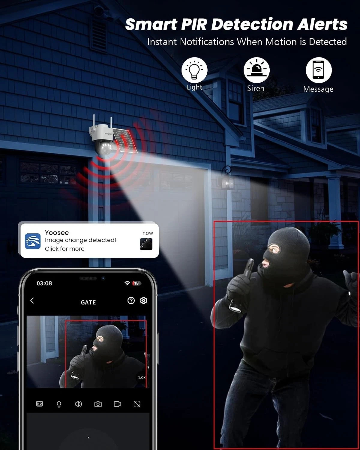 4G LTE Camaras De Seguridad Solar Panel 360 SIN WIFI Para Casa Exterior Con SIM