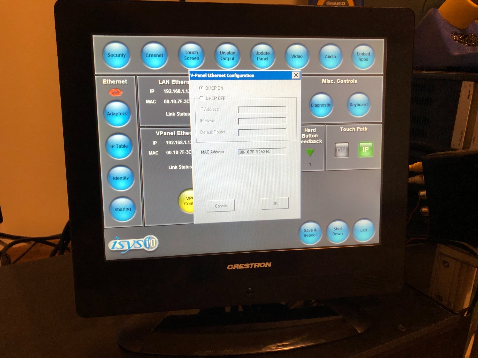 Working, Factory Defaults Crestron DGE-2, Display not Included