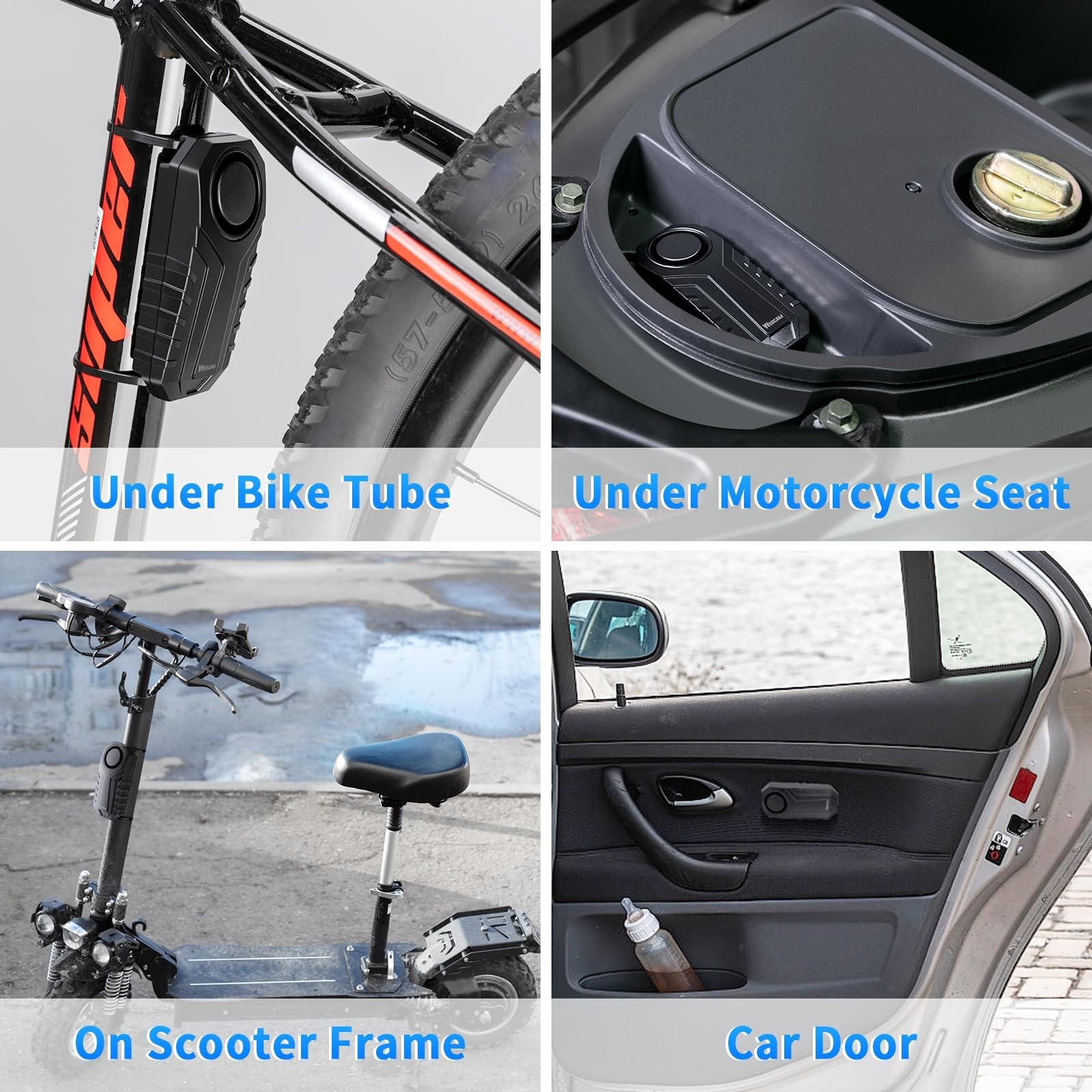 Loud 113dB Anti-Theft Vibration Alarm for Electric Bike, Motorcycle, Garage & Mo