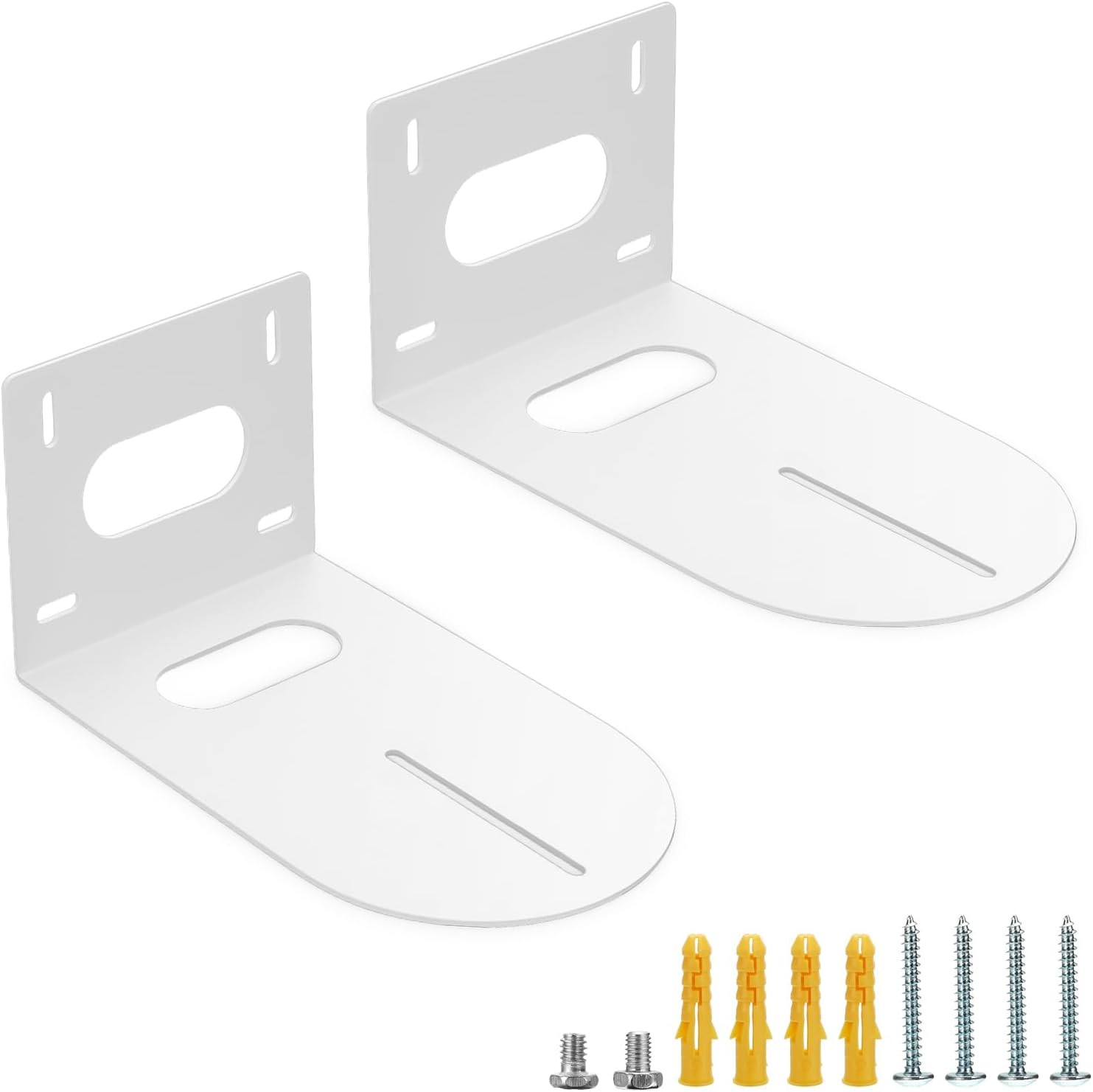 PTZ Bracket 2 Pcs White Universal Wall Mount Bracket with for Various PTZ Cam…