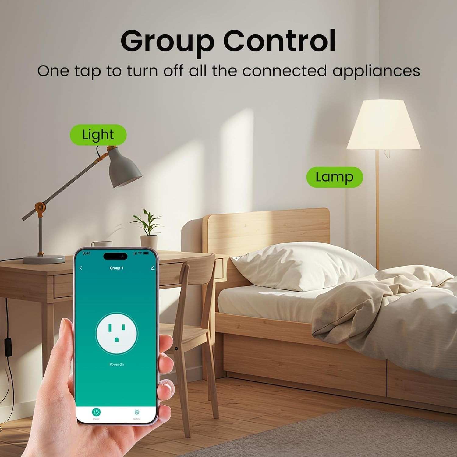 GHome Smart Plug, WiFi Smart Plug Outlet APP Remote Control, 2.4GHz 4pk