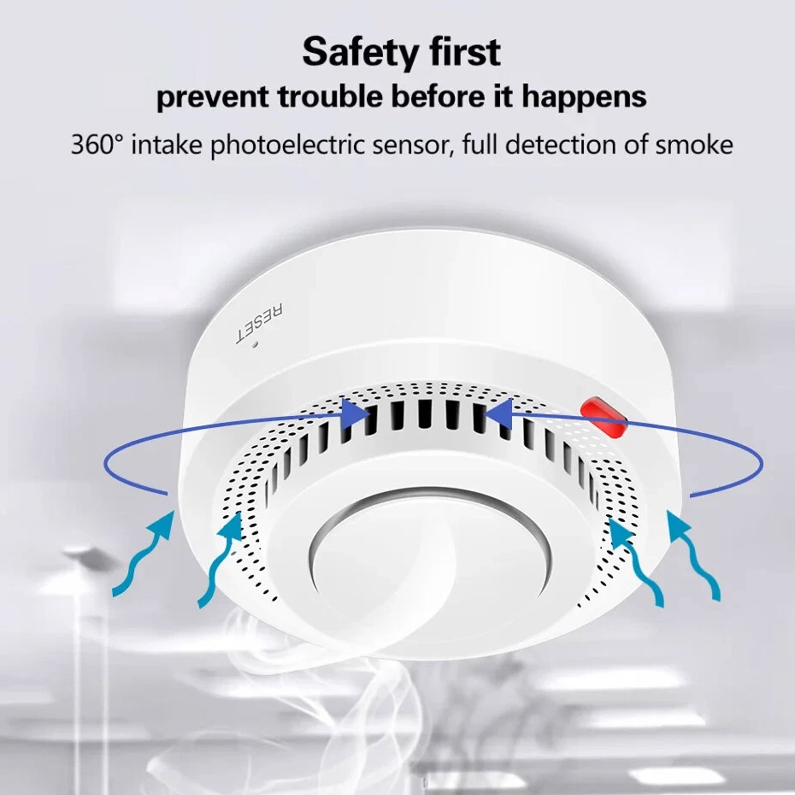 Tuya Smart WiFi Smoke Sensor Fire Protection 85dB Sound Security System ControCd