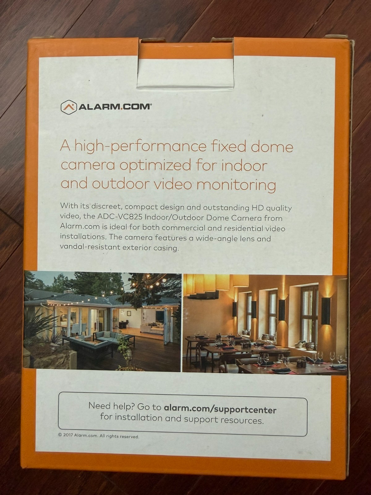 ADC-VC825 – Alarm.com POE powered 720p Dome Camera