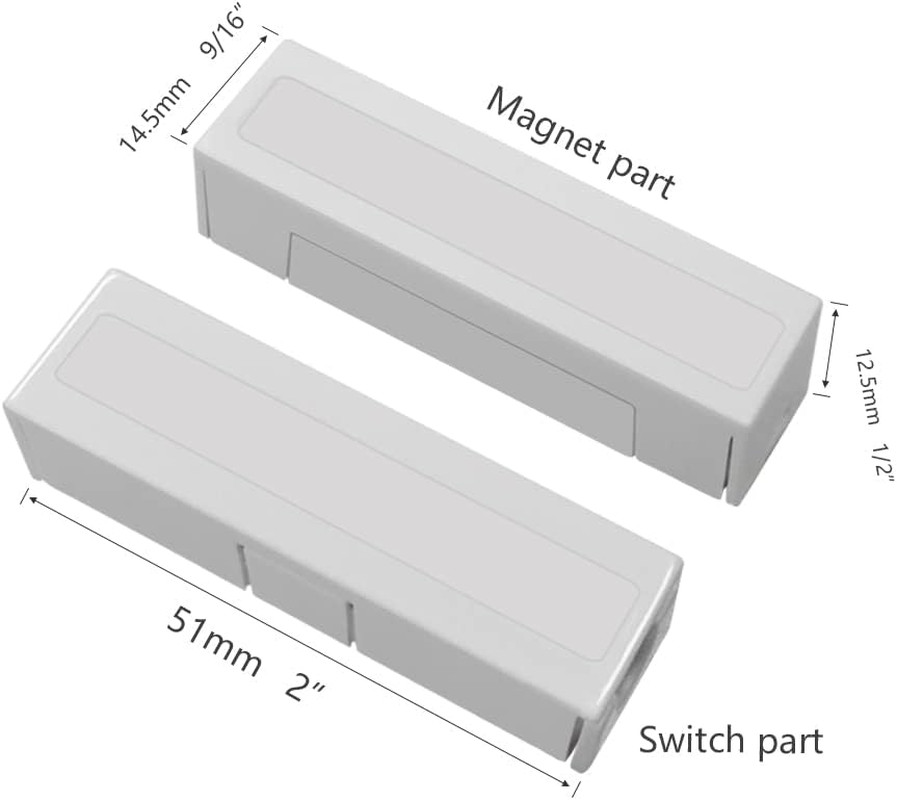 5 Pack NC Magnetic Switch Contacts Door Sensor for Home Alarm Security System