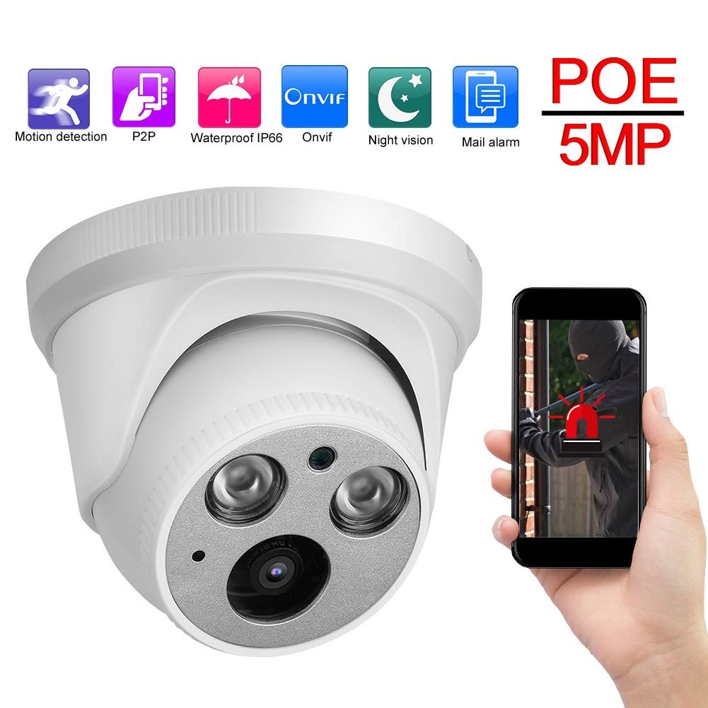 oceanside Camera POE Dome Camera Waterproof Outdoor 2560×1440 Video Surveilla…