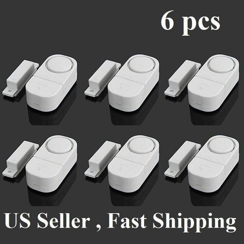 6 pcs WIRELESS Home Window Door Burglar Security ALARM System Magnetic Sensor