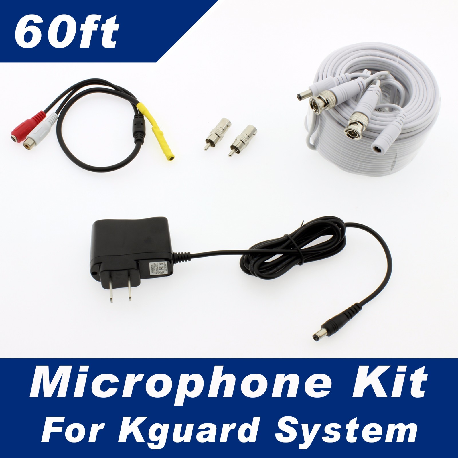 Kguard Compatible 60′ Microphone Kit – All of Kguard systems 60ft