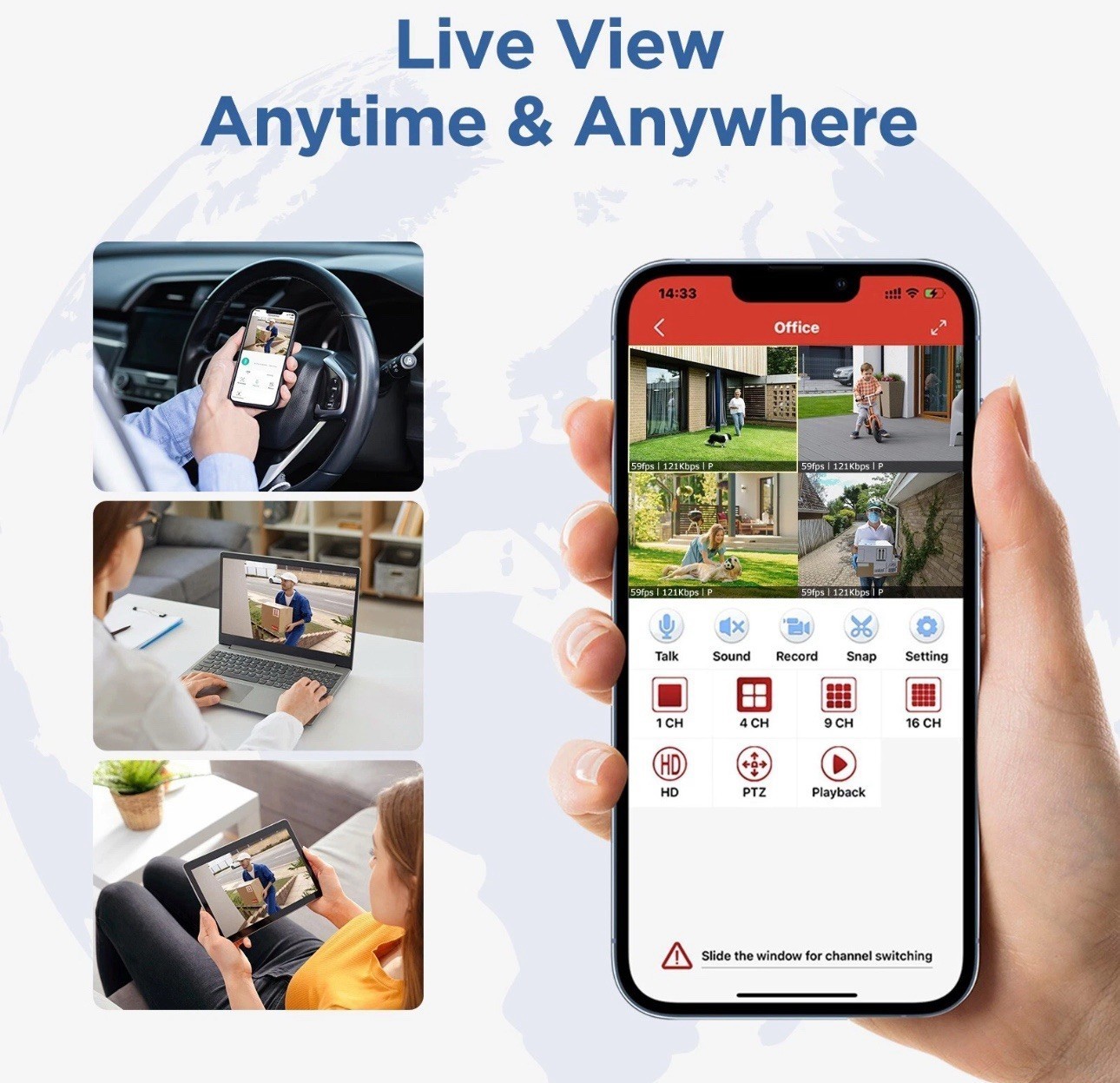 10CH NVR 5MP System, 8×3MP Cameras, 3TB HDD, Night Vision, Motion Detection, App
